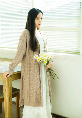 春天+开衫+小清新 不挑身材显清新细腻温婉范(3)