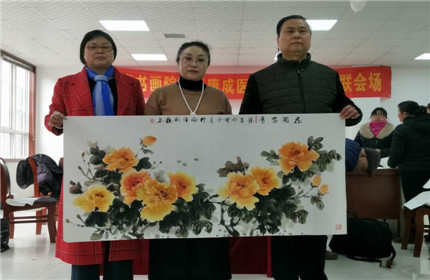 盛唐书画院携手临潼康成医药　书画齐发迎新春(1)