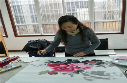 盛唐书画院携手临潼康成医药　书画齐发迎新春(2)