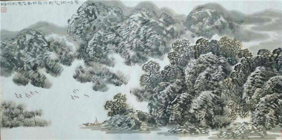 山高水长-宋晓峰个人国画作品展在西安开幕(4)