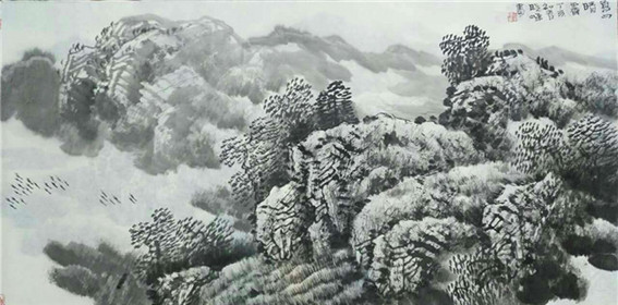 山高水长-宋晓峰个人国画作品展在西安开幕(5)