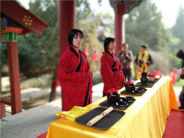 全国百家媒体参访团“探秘杜康、祭拜酒祖”仪式(3)