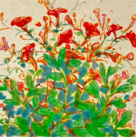 王蔚兰绘画作品展在京举行(9)