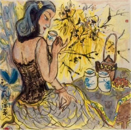 王蔚兰绘画作品展在京举行(8)