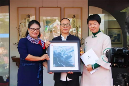 孙才祥青花禅意山水画展在厦门惠和石文化园吉祥开幕(7)