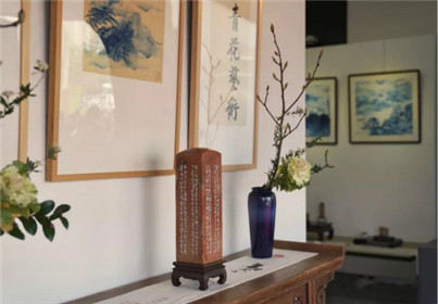 孙才祥青花禅意山水画展在厦门惠和石文化园吉祥开幕(10)