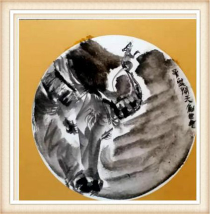 桑一田2020年金鼠纳福书画作品欣赏(4)