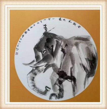 桑一田2020年金鼠纳福书画作品欣赏(7)