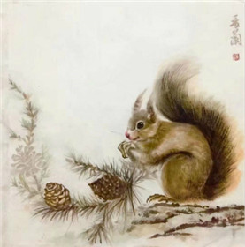 侯晋兰金鼠迎春书画作品欣赏(5)