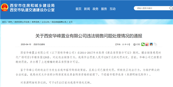 西安这四家房企被罚371万！(1)
