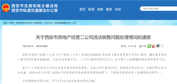 西安这四家房企被罚371万!(3)