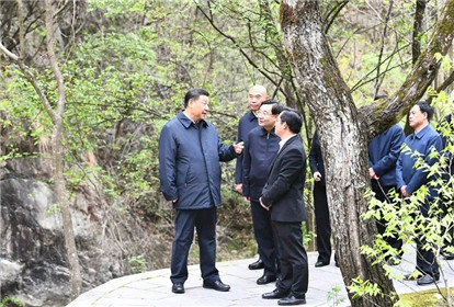 习近平在陕西考察秦岭生态保护情况(1)