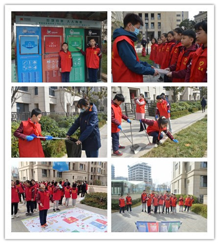 进社区学雷锋，小志愿者为西安市垃圾分类添风采(2)