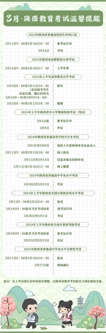 事关这些考试！陕西最新提醒(1)