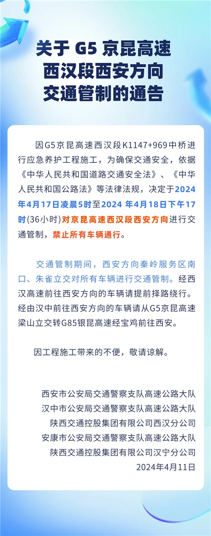 禁止所有车辆通行！这里将实行交通管制，请提前择路绕行(1)