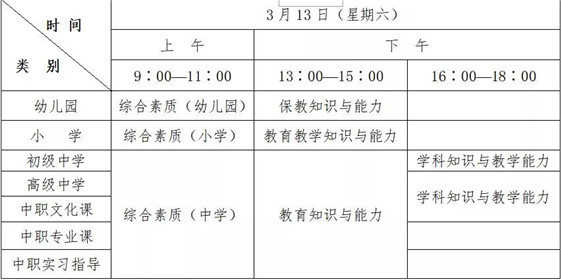 上半年教师资格考试（笔试）明天开考！(1)