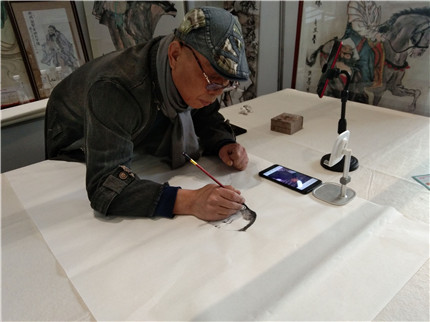 画家孙铁国画作品亮相西安书画艺术博览会(2)