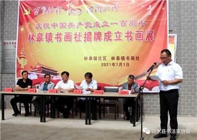 白水县林皋镇书画社揭牌成立书画展(4)