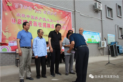 白水县林皋镇书画社揭牌成立书画展(6)