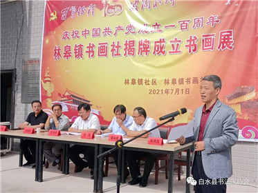 白水县林皋镇书画社揭牌成立书画展(10)