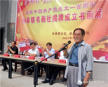 白水县林皋镇书画社揭牌成立书画展(11)