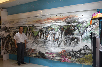 王树潮《秦岭风光》国画作品入驻第十四届全运会(3)