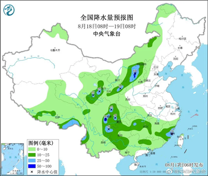 陕西天气报告！8月18日至19日有明显降雨天气，局地暴雨！(图3)