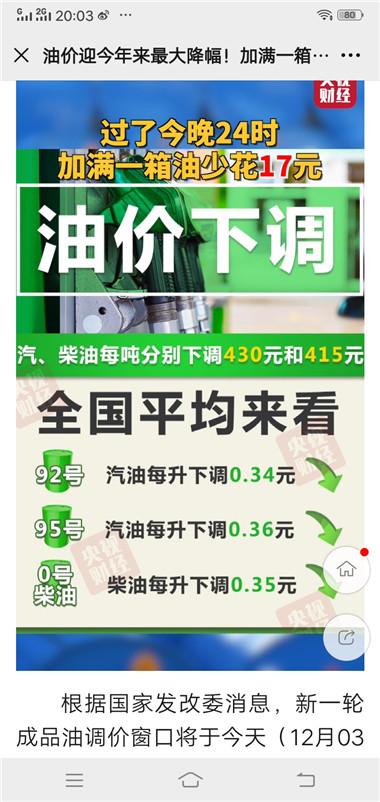 12月3日晚油价迎来今年最大降幅！(1)